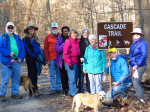Wisdon Institute group out for a walk at the Patapsco State Park