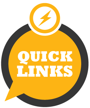 Quick links icon, circle with text