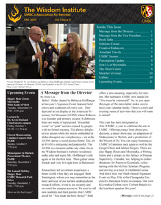 A pdf cover of the spring issue of the newsletter