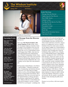 A pdf cover of the spring 2026 issue of the newsletter
